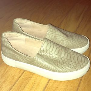 "Slide into fall" slip on shoes